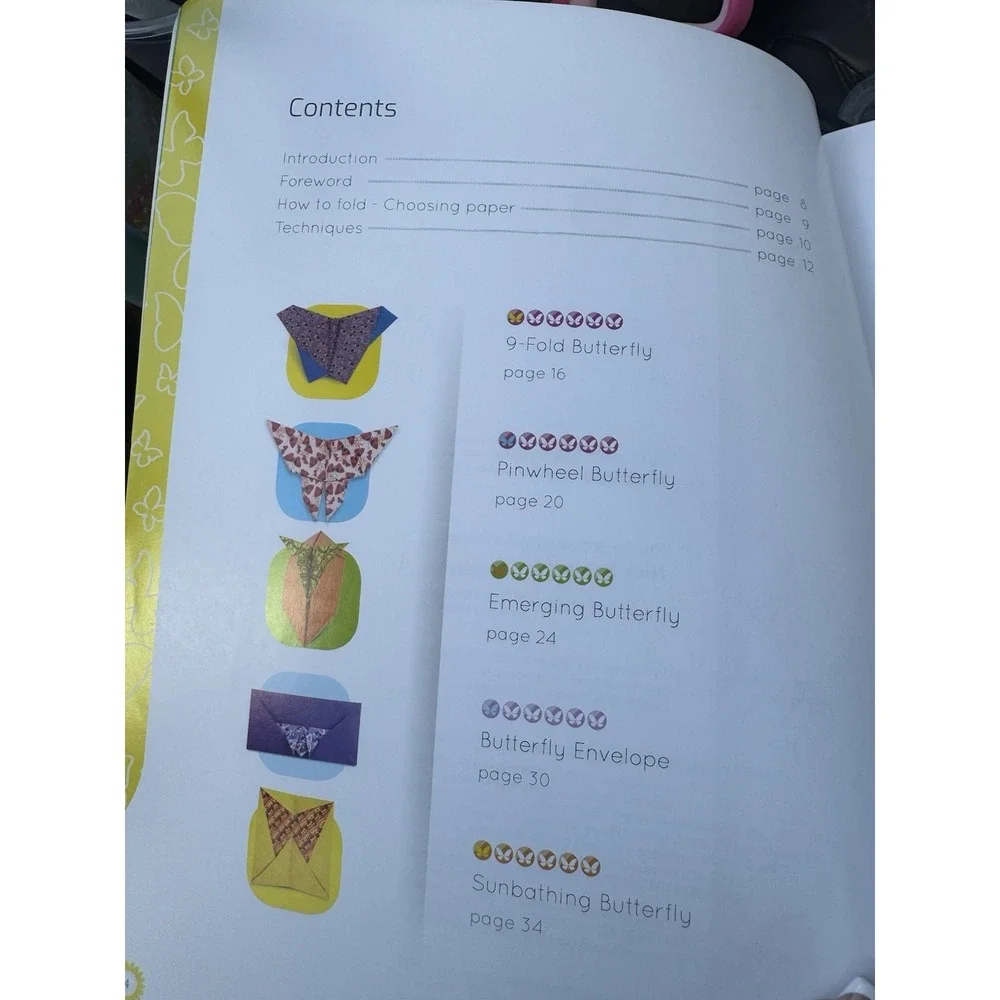 Butterflies in Origami Nick Robinson 20 Projects Craft Book New
